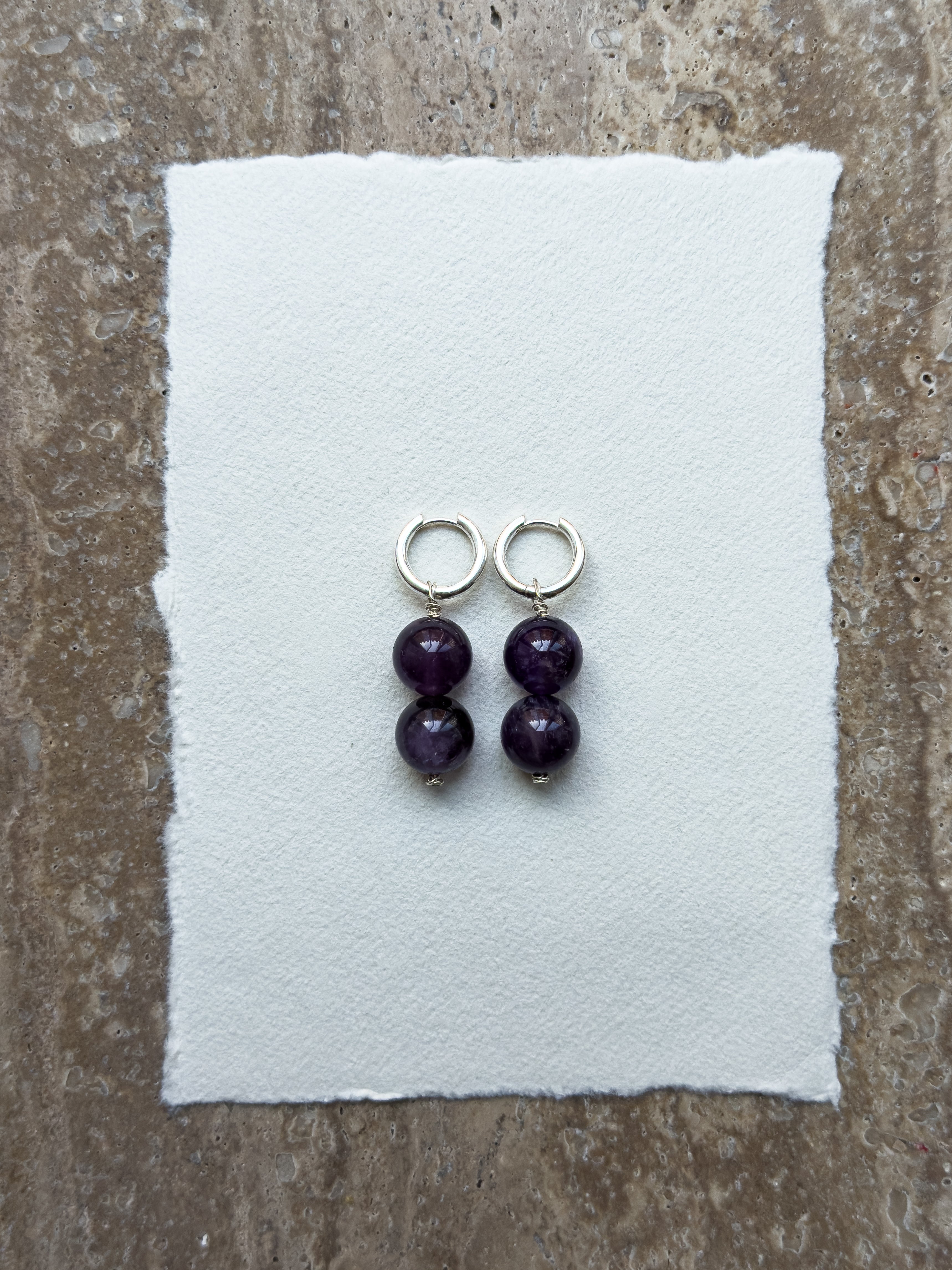 Lily Knots – Amethyst Hoops | OYSTER BAY