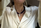 Lily Necklace – Amethyst & Freshwater Pearl