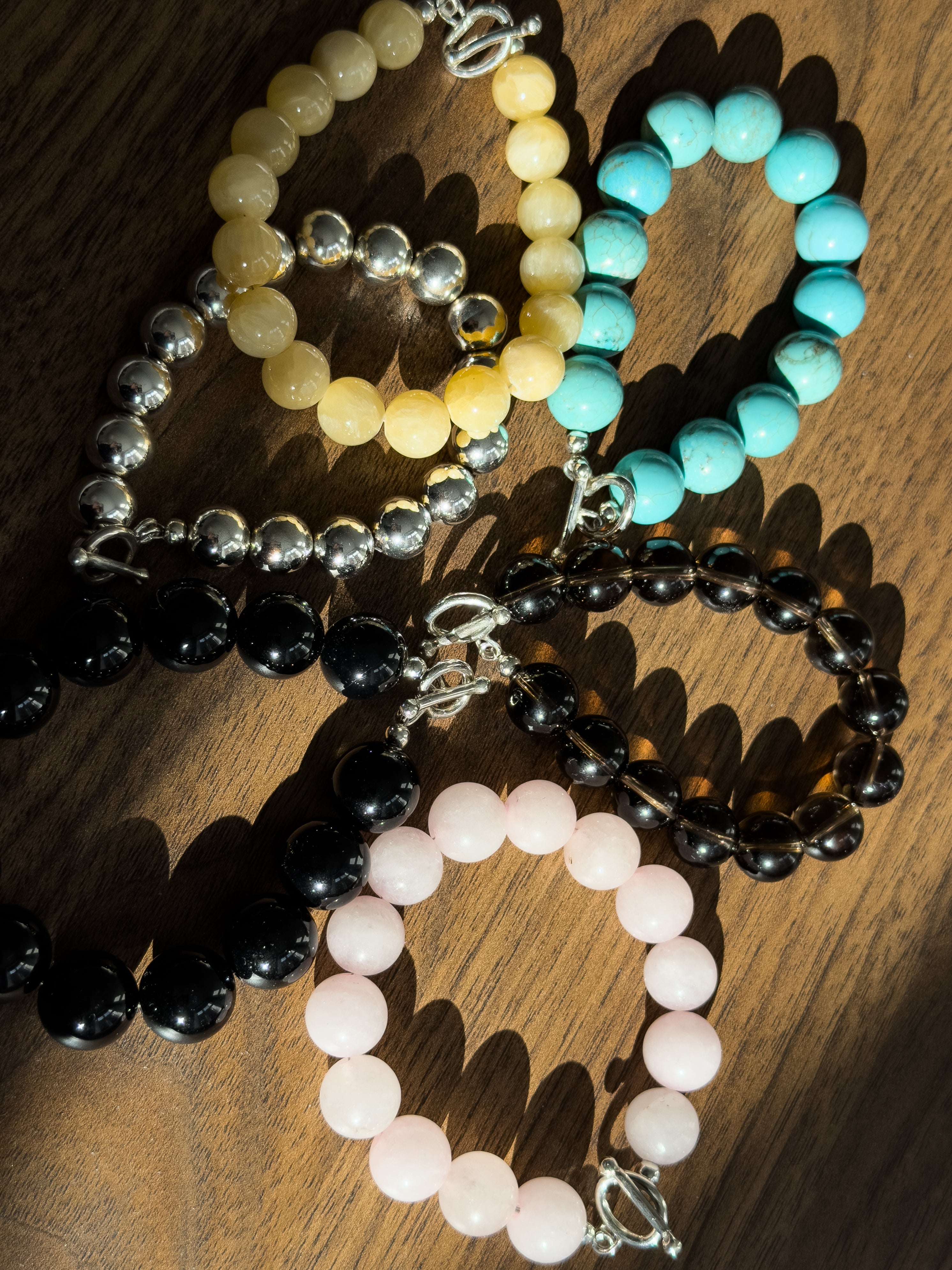 Rosie Bracelet – Rose Quartz & Sterling Silver