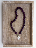 Lily amethyst and freshwater pearl sterling silver necklace – OYSTER BAY