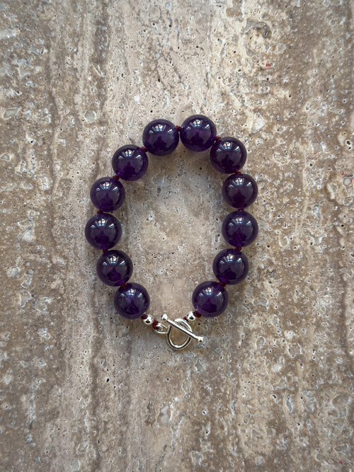Lily amethyst sterling silver bracelet – OYSTER BAY
