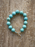 Tammy turquoise howlite sterling silver bracelet – OYSTER BAY