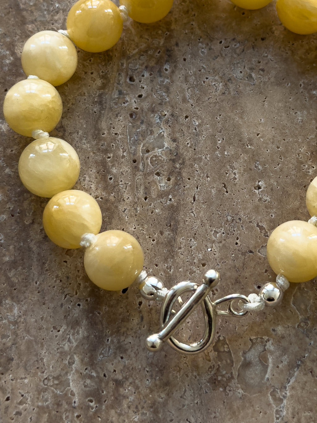 Sonni Bracelet – Yellow Jade & Sterling Silver