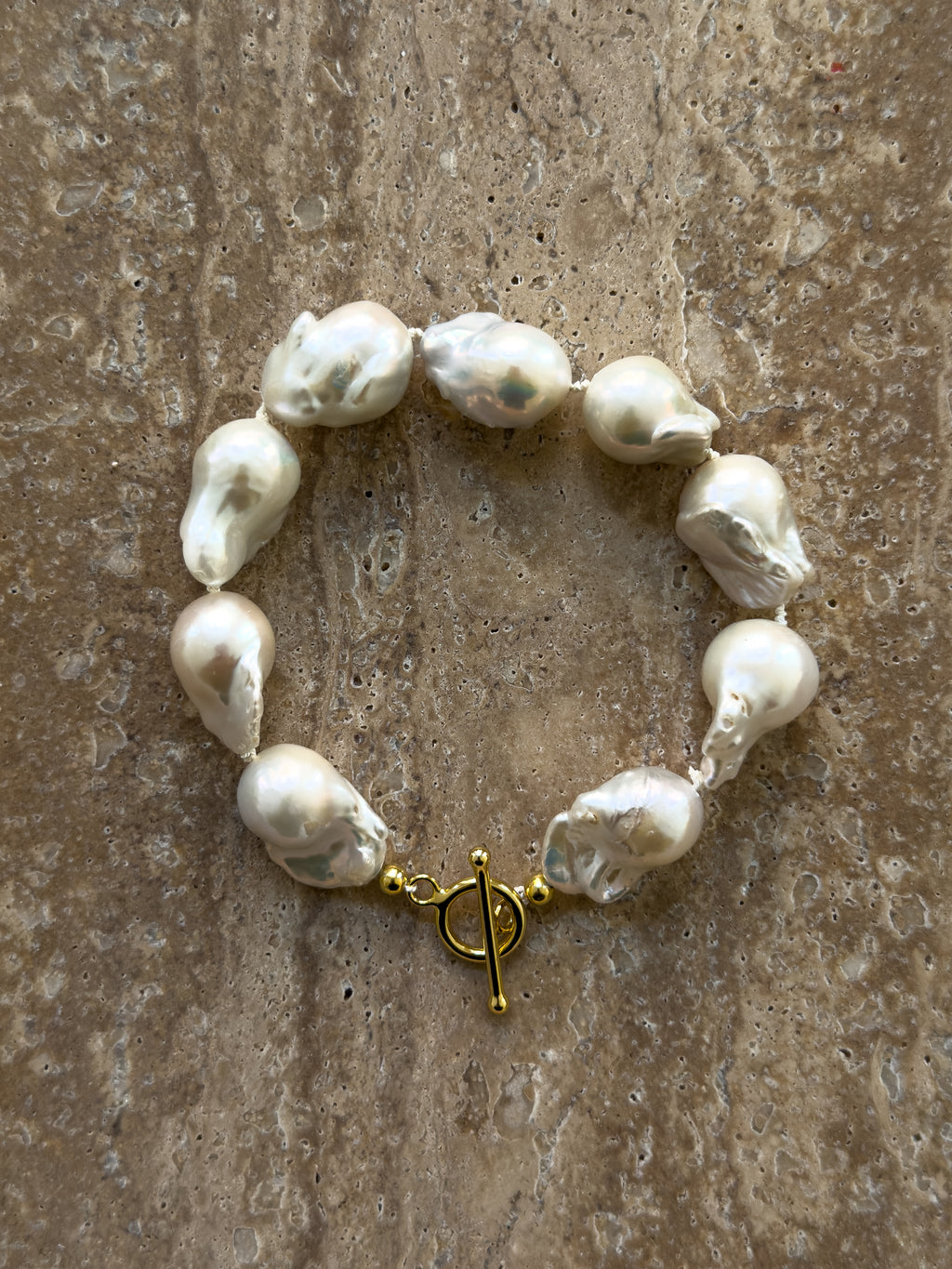 Lucky baroque freshwater pearl sterling silver bracelet – OYSTER BAY