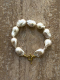 Lucky baroque freshwater pearl sterling silver bracelet – OYSTER BAY
