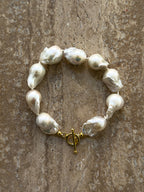 Lucky baroque freshwater pearl sterling silver bracelet – OYSTER BAY