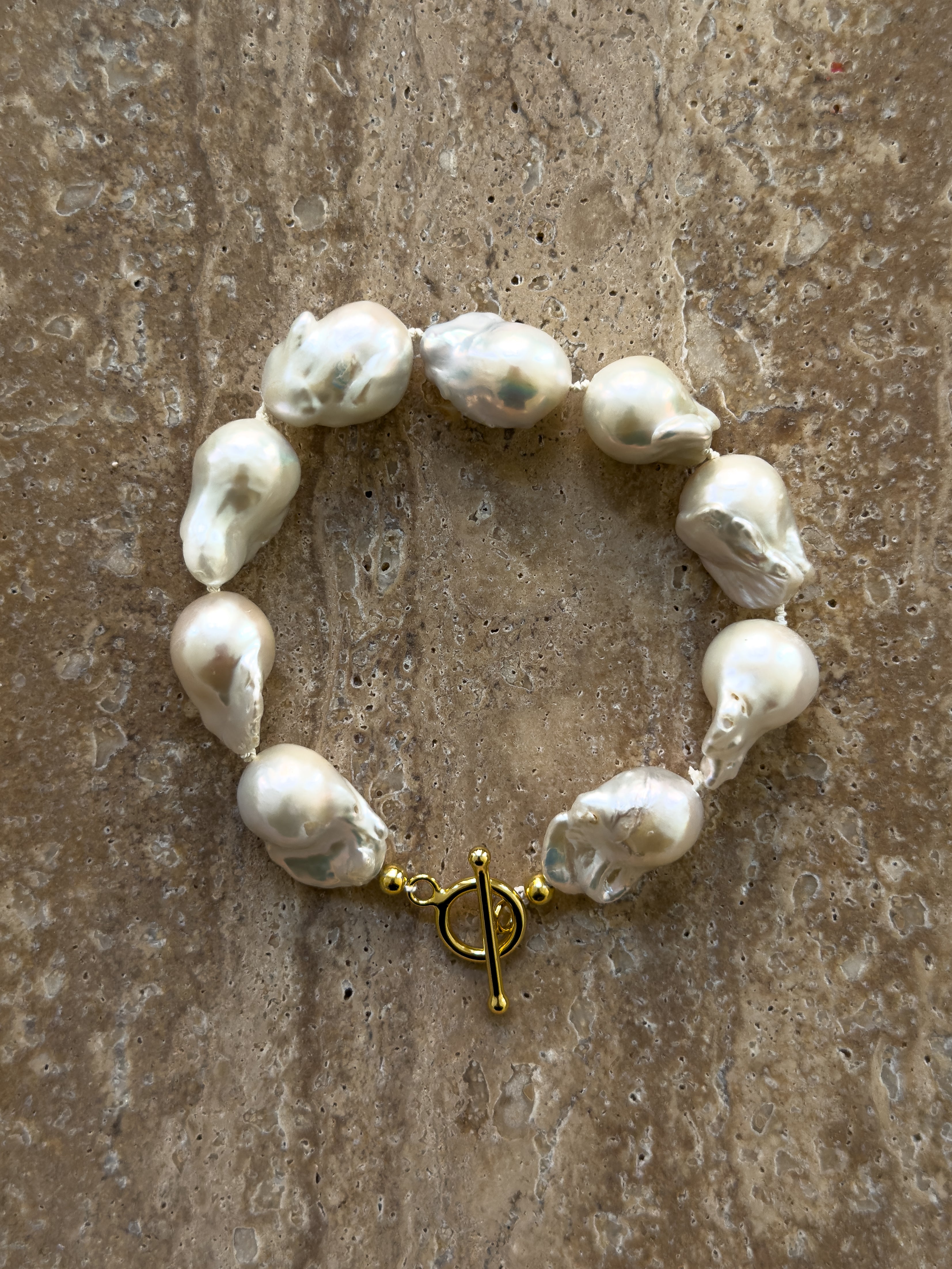 Lucky baroque freshwater pearl sterling silver bracelet – OYSTER BAY