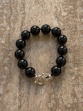 Maggie black onyx sterling silver bracelet – OYSTER BAY