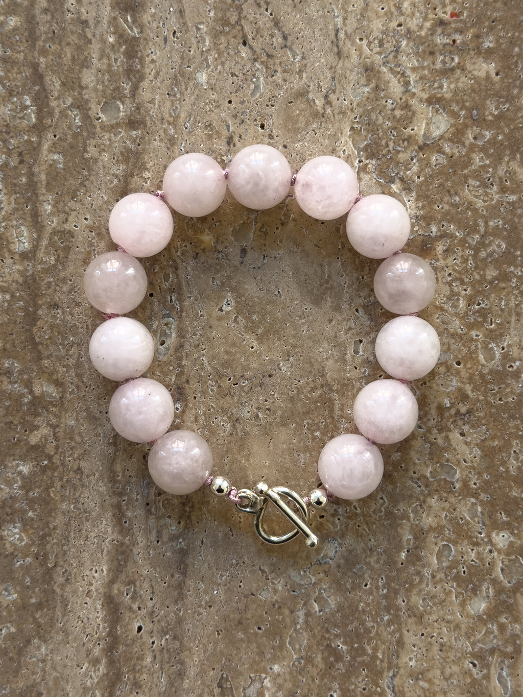 Rosie rose quartz sterling silver bracelet – OYSTER BAY
