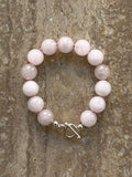 Rosie rose quartz sterling silver bracelet – OYSTER BAY
