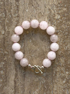 Rosie rose quartz sterling silver bracelet – OYSTER BAY