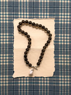 Rocky Necklace – Smoky Quartz & Freshwater Pearl