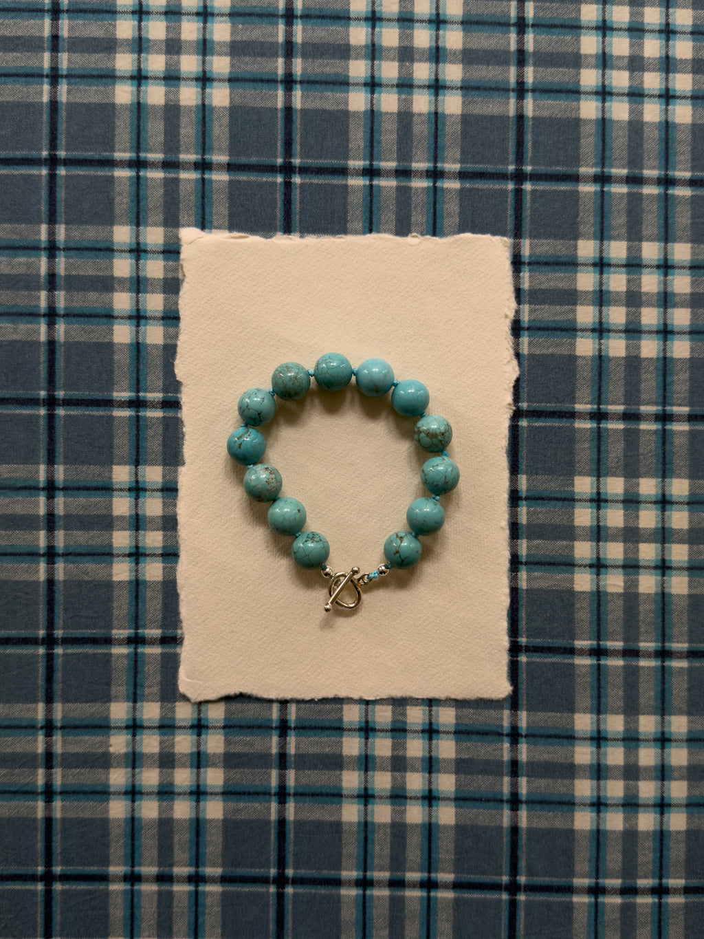 Tammy Bracelet – Turquoise Howlite & Sterling Silver