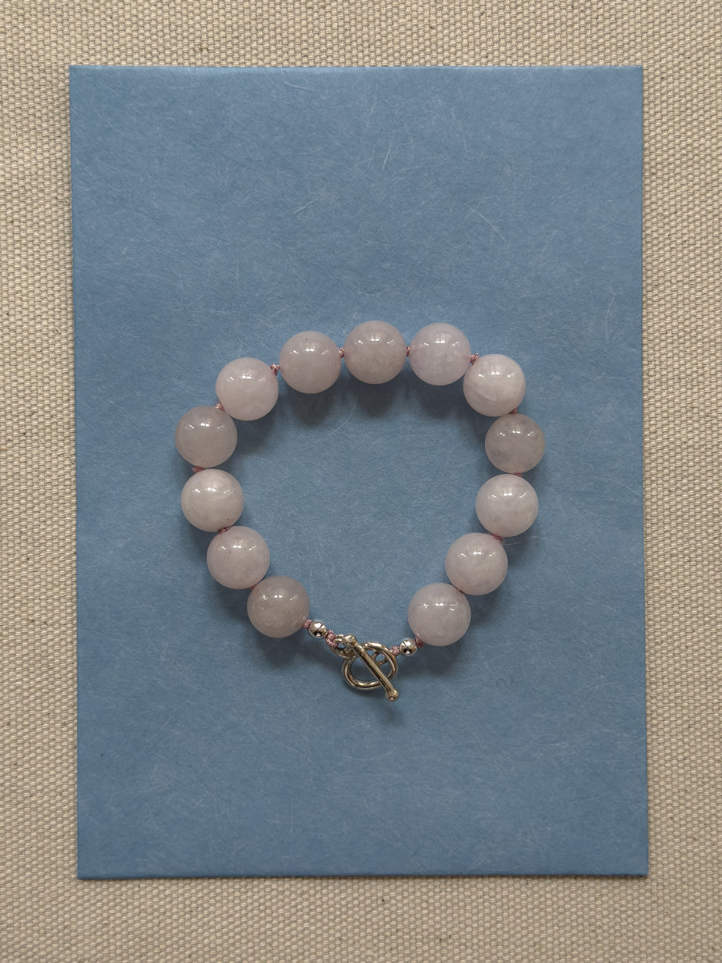 Rosie Bracelet – Rose Quartz & Sterling Silver