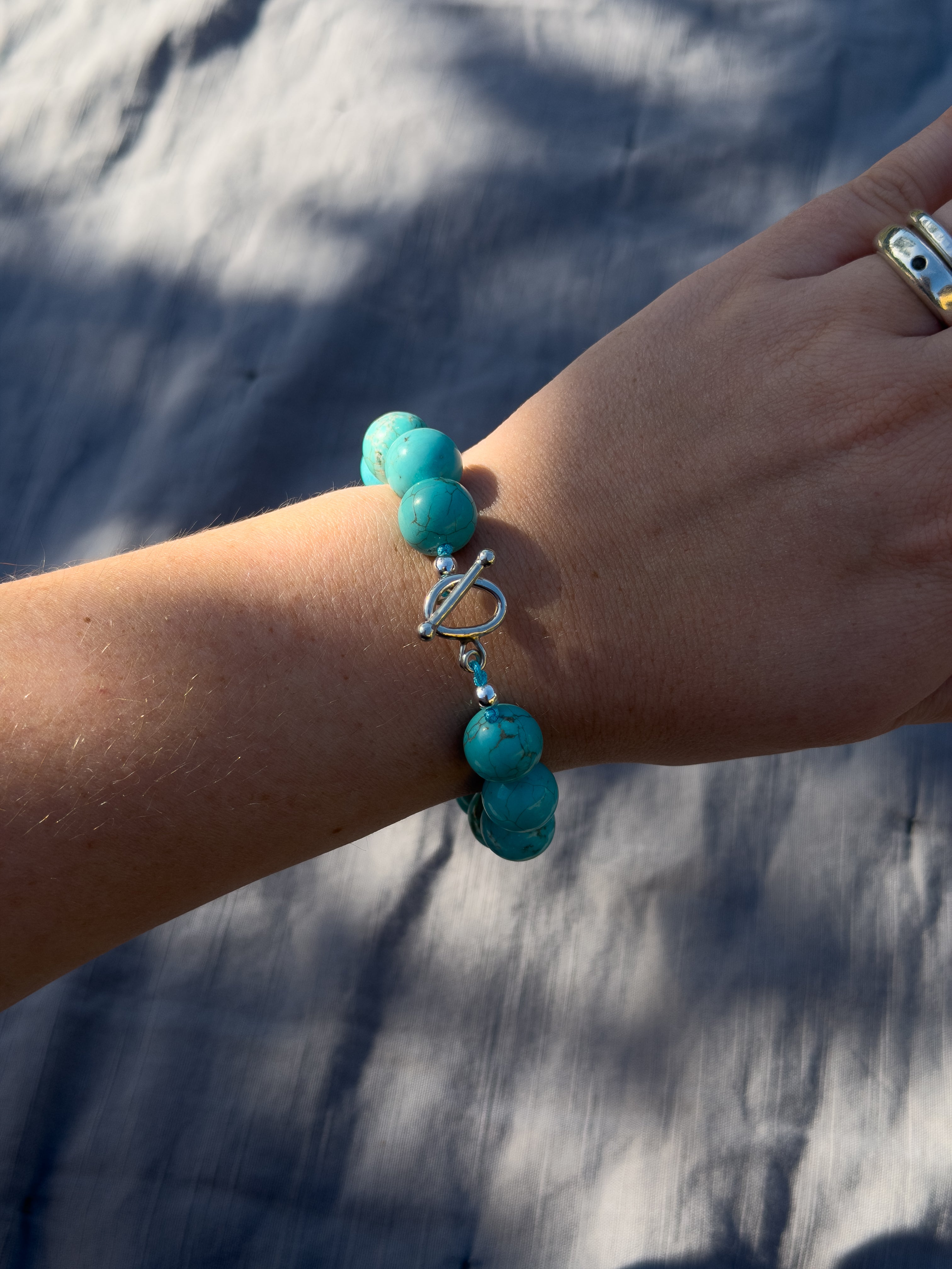 Tammy Bracelet – Turquoise Howlite & Sterling Silver