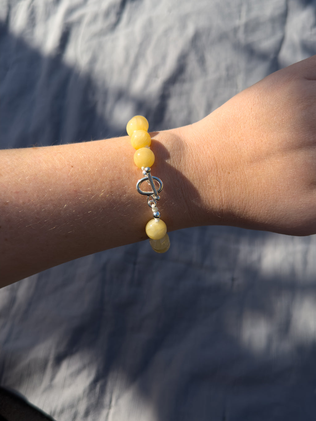 Sonni Bracelet – Yellow Jade & Sterling Silver