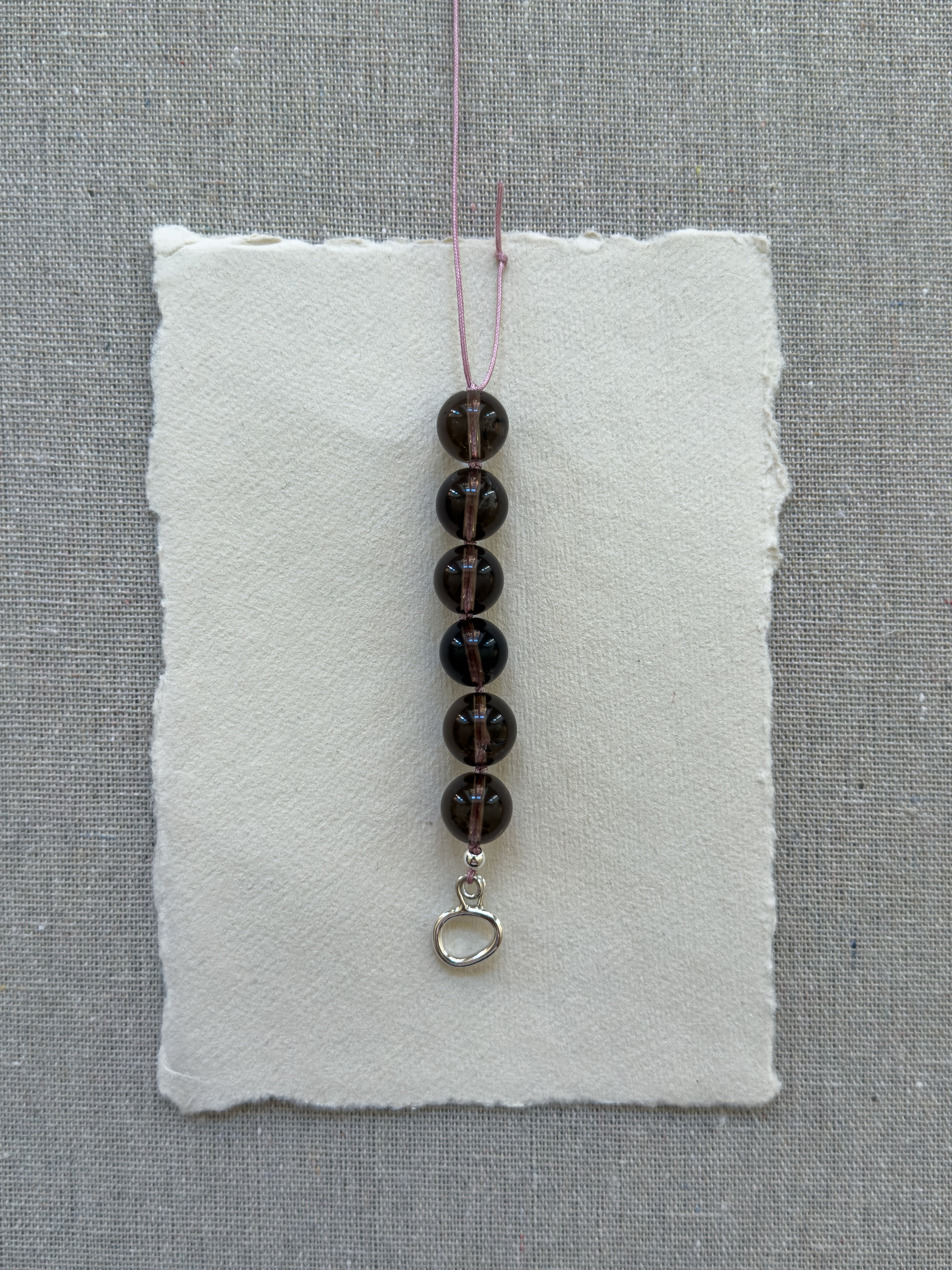 Rocky Necklace – Smoky Quartz & Freshwater Pearl