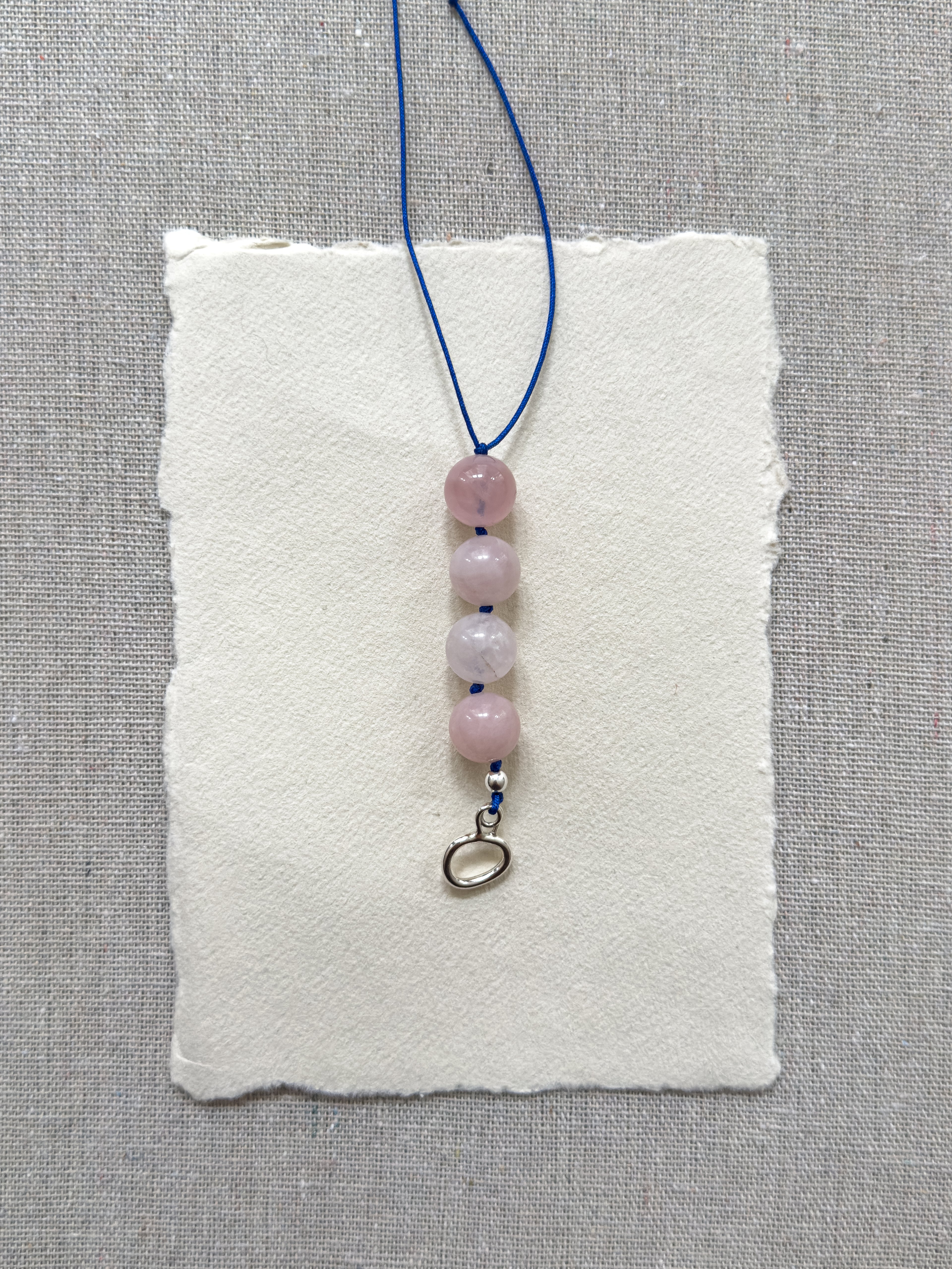 Rosie Bracelet – Rose Quartz & Sterling Silver