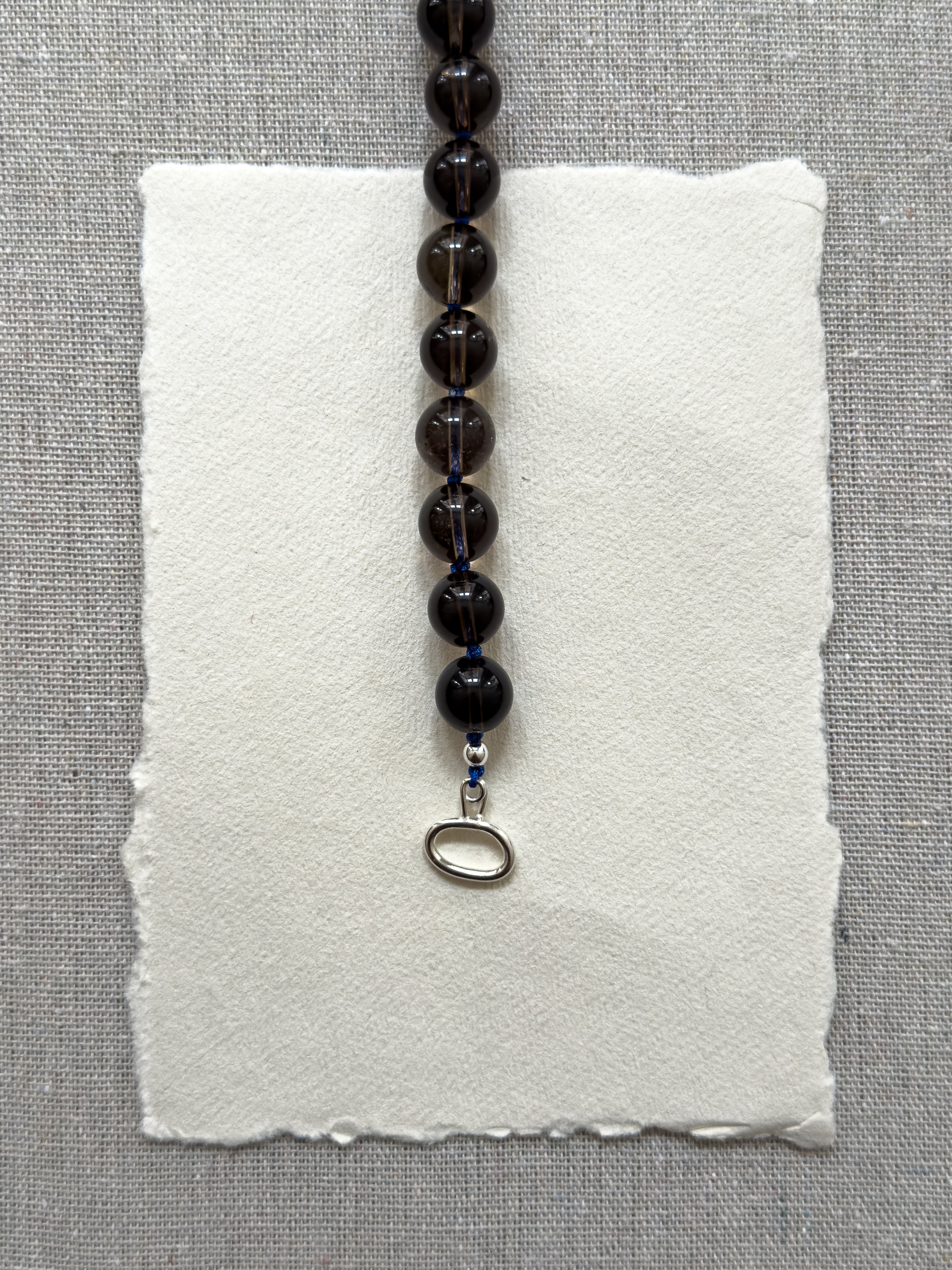 Rocky Necklace – Smoky Quartz & Freshwater Pearl