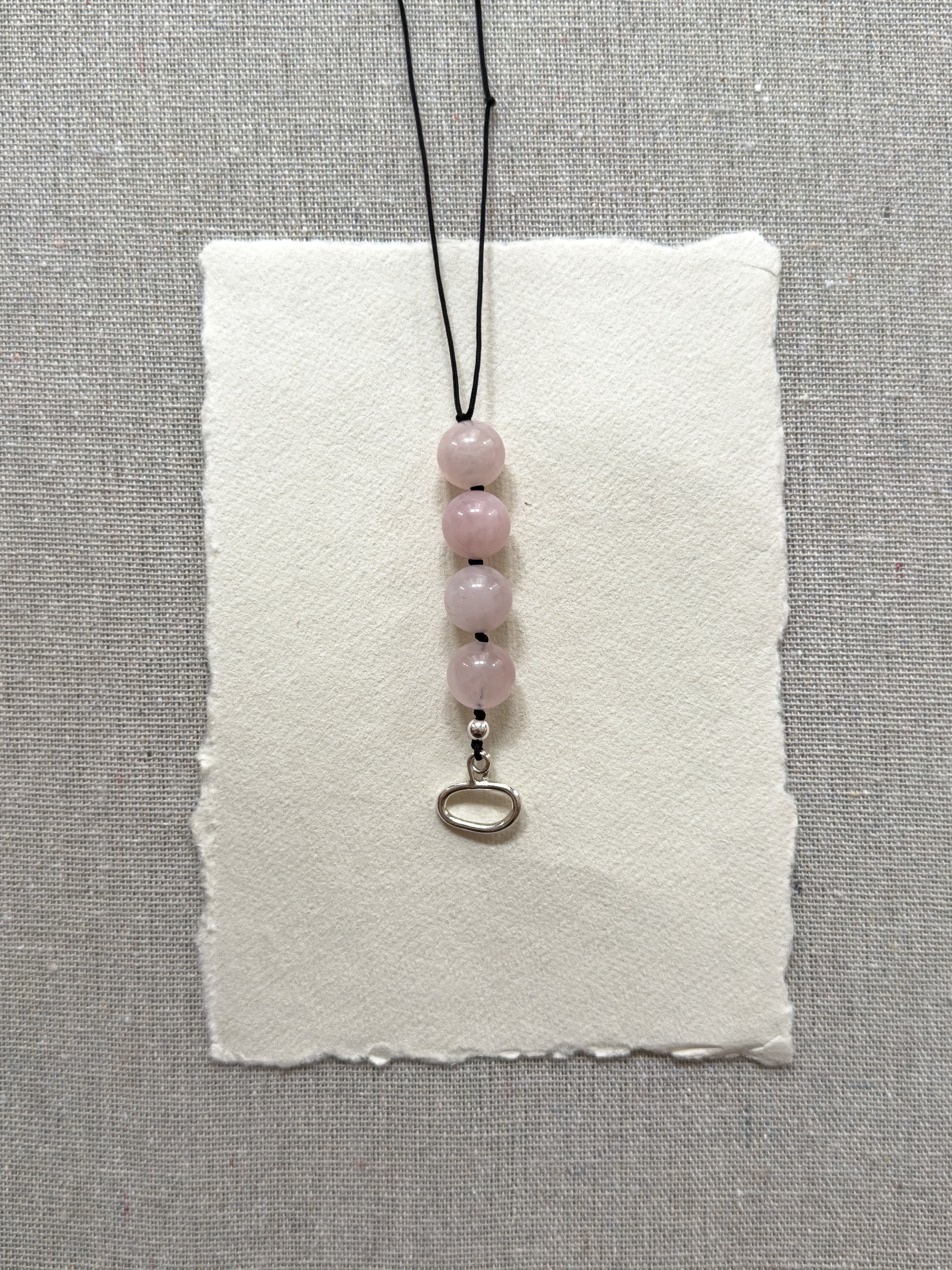 Rosie Bracelet – Rose Quartz & Sterling Silver