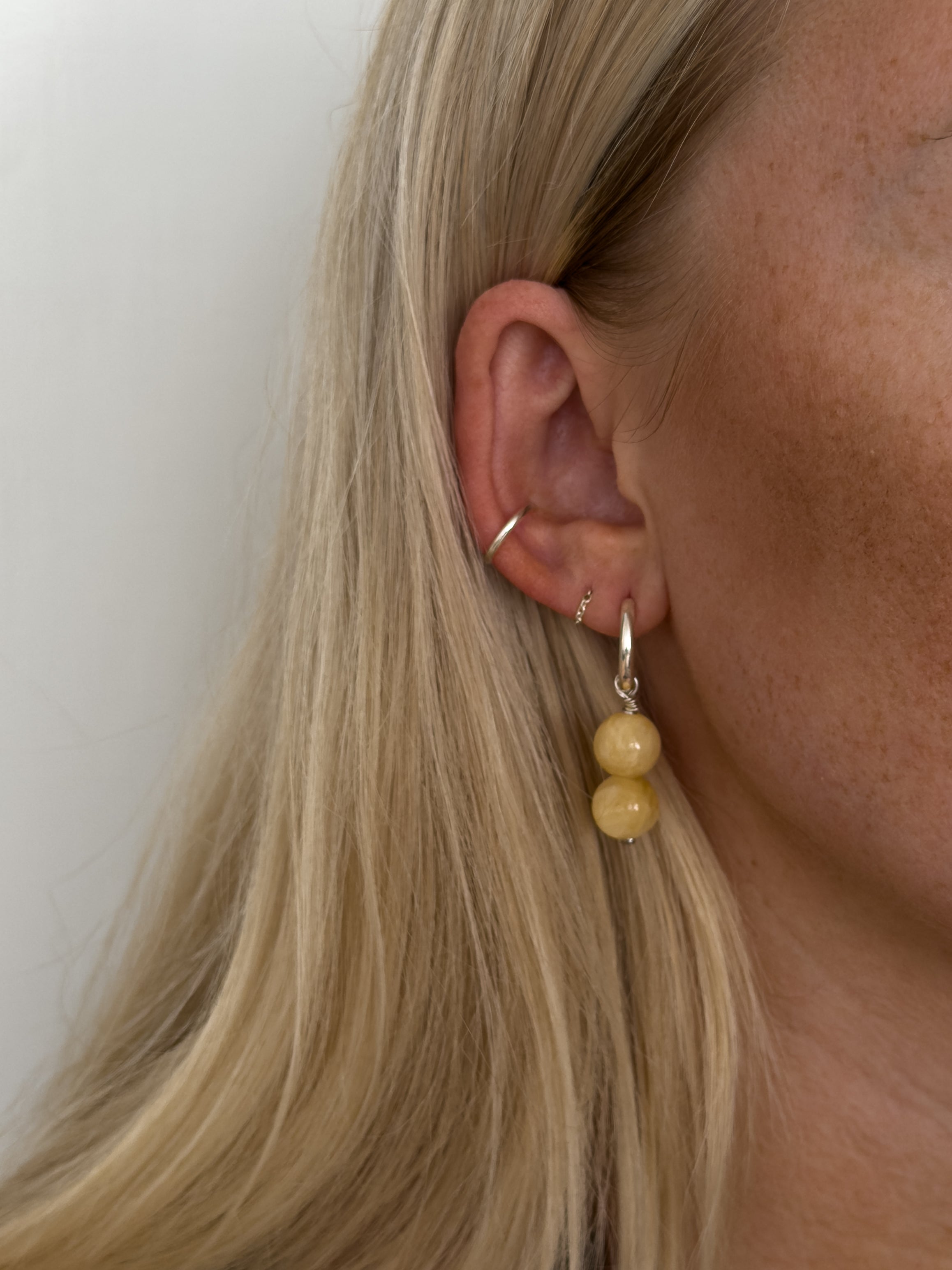 Sonni Knots – Yellow Jade & Sterling Silver