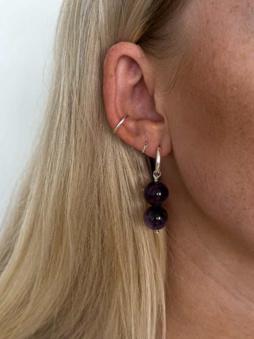 Lily Knots – Amethyst & Sterling Silver