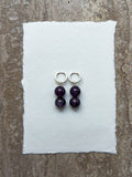 Lily amethyst hoop earrings in sterling silver – OYSTER BAY