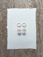 Rosie rose quartz hoop earrings in sterling silver – OYSTER BAY