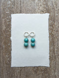 Tammy turquoise howlite hoop earrings in sterling silver – OYSTER BAY