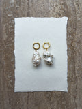 Bianca baroque freshwater pearl hoop earrings – OYSTER BAY