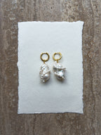 Bianca baroque freshwater pearl hoop earrings – OYSTER BAY