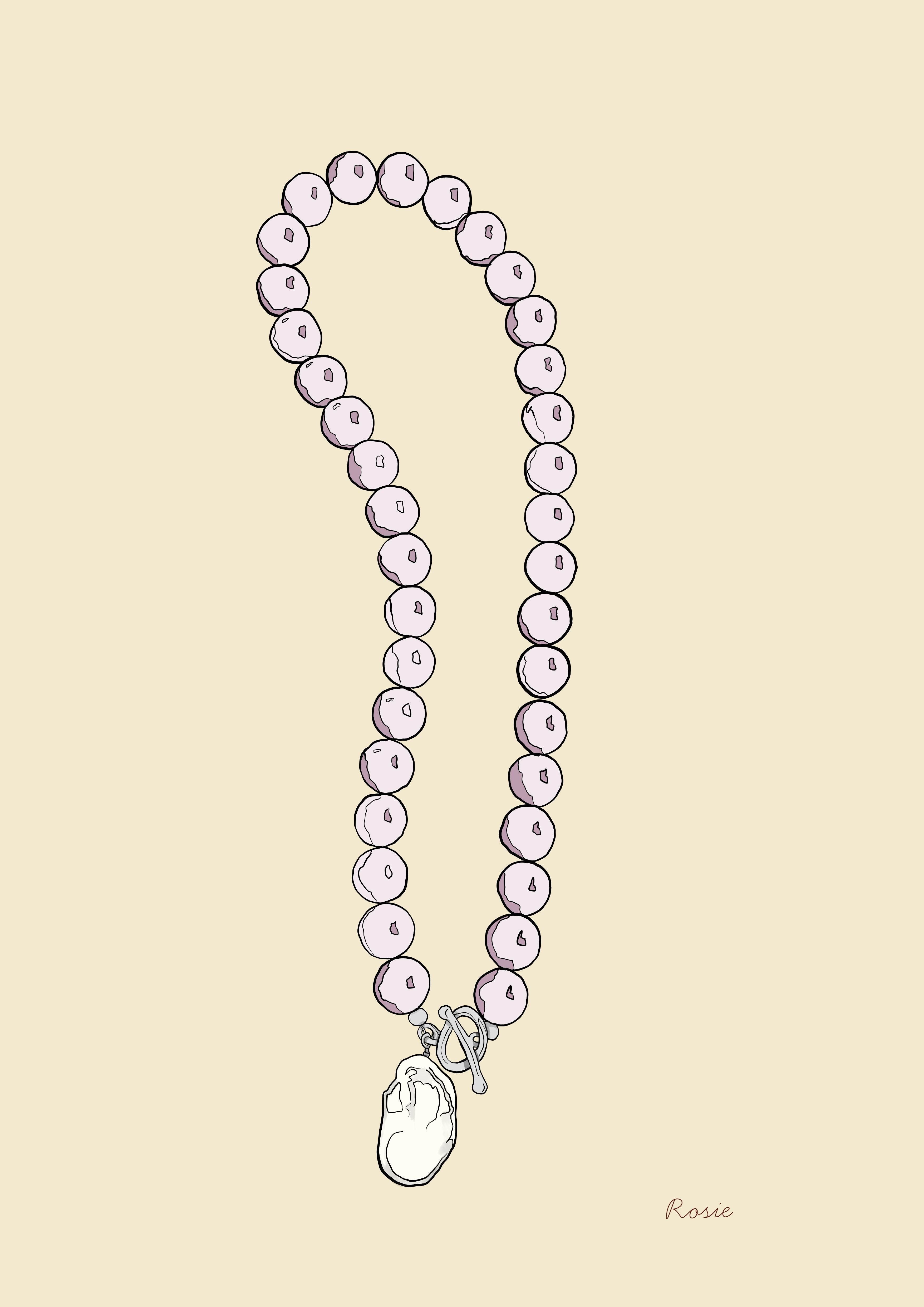Rosie Necklace – Rose Quartz